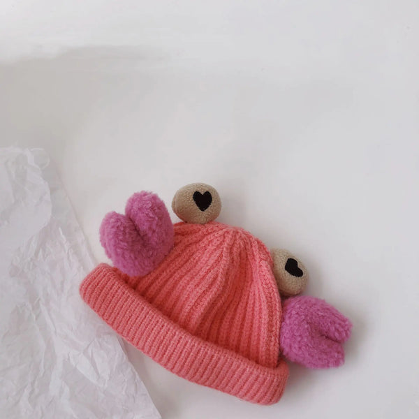 Korean Big Foot Crab Knitted Winter Hats for Kids