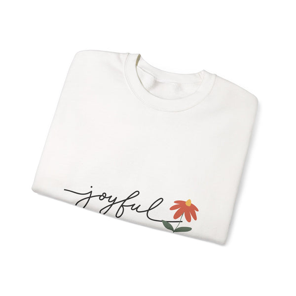 Joyful Flower Sweatshirt | Cozy Unisex Crewneck for Everyday Wear, Gift Idea for Birthdays, Casual Outfits, Spring Vibes, Nature Lovers