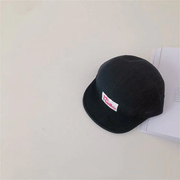 Children's Soft Brim Duck Tongue Hats with Rubber Letters