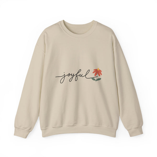 Joyful Flower Sweatshirt | Cozy Unisex Crewneck for Everyday Wear, Gift Idea for Birthdays, Casual Outfits, Spring Vibes, Nature Lovers