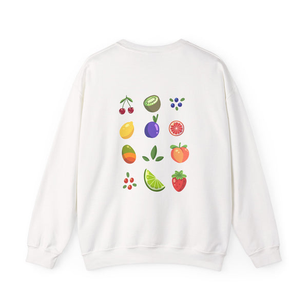 Bright & Cheery Sunday Morning Sweatshirt, Cozy Crewneck, Fashion, Spring Vibes, Fruit Print, Gift for Her