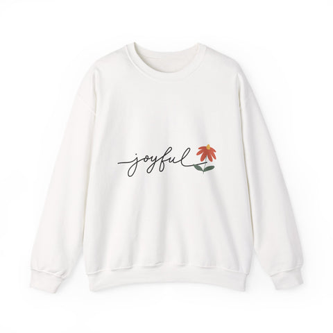 Joyful Flower Sweatshirt | Cozy Unisex Crewneck for Everyday Wear, Gift Idea for Birthdays, Casual Outfits, Spring Vibes, Nature Lovers