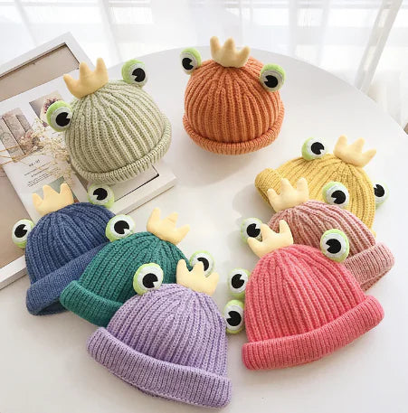Korean Big Foot Crab Knitted Winter Hats for Kids