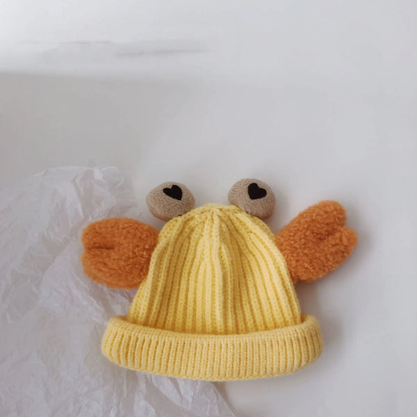 Korean Big Foot Crab Knitted Winter Hats for Kids