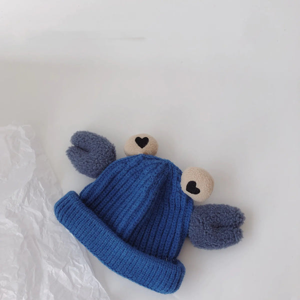 Korean Big Foot Crab Knitted Winter Hats for Kids