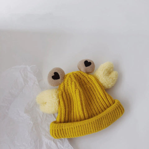 Korean Big Foot Crab Knitted Winter Hats for Kids