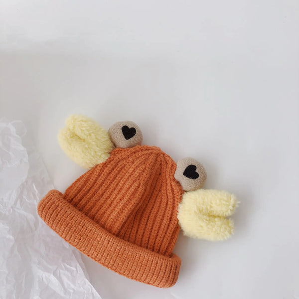 Korean Big Foot Crab Knitted Winter Hats for Kids