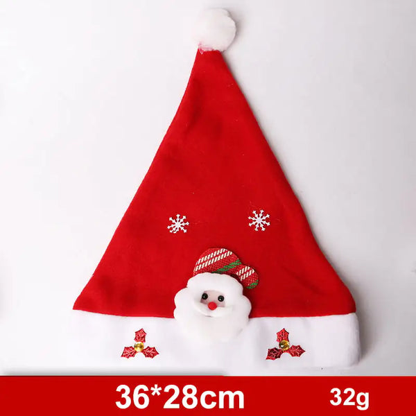 Fashionable Snowman and Santa Claus Hats for Xmas Decor