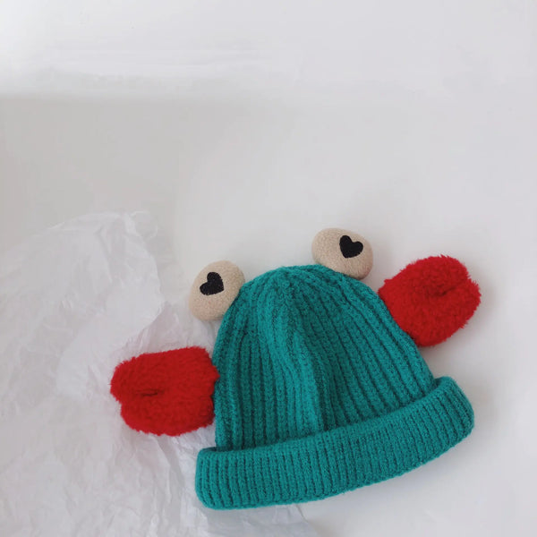 Korean Big Foot Crab Knitted Winter Hats for Kids