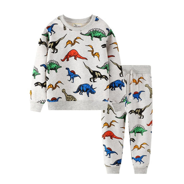Kids' dinosour printed jump-suit