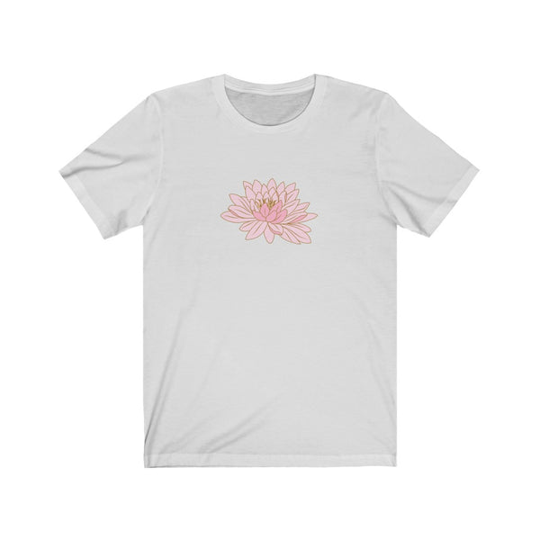 Women's lotus printed Jersey Short Sleeve Tee