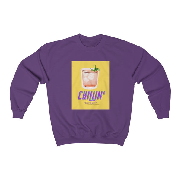 Unisex Chillin' printed Crewneck Sweatshirt