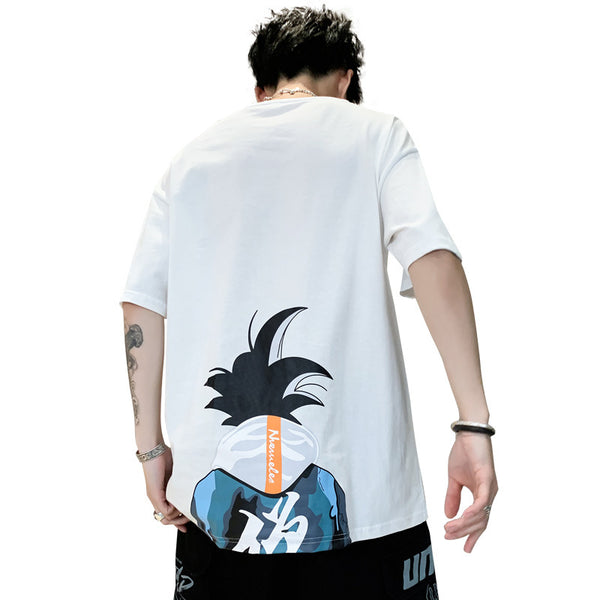 Men's oversized modern goku printed short sleeve t-shirtoderndern