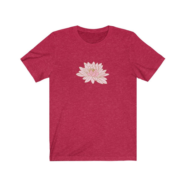 Women's lotus printed Jersey Short Sleeve Tee