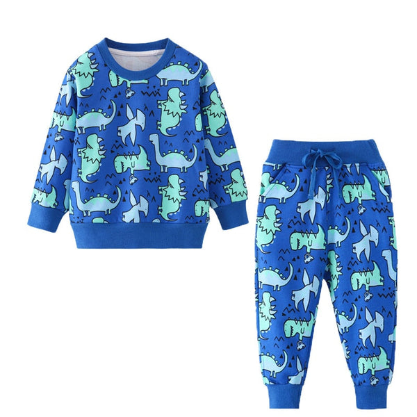 Kids' dinosour printed jump-suit