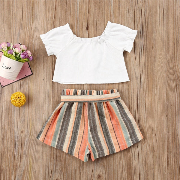 Pudcoco Summer Baby Girl Button Crop dress