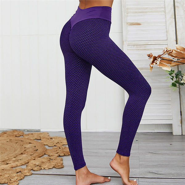 Grid Tights Yoga Pants Women Seamless High Waist Leggings Breathable Gym Fitness Push Up Clothing Girl Yoga Pant