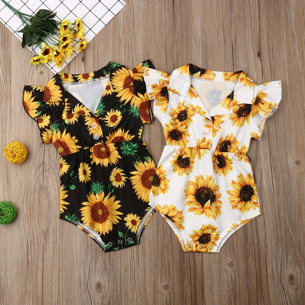 Sunflower Newborn Baby Girl Jumpsuit
