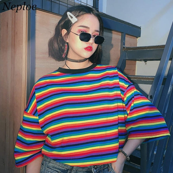 Women's rainbow oversized T-shirt