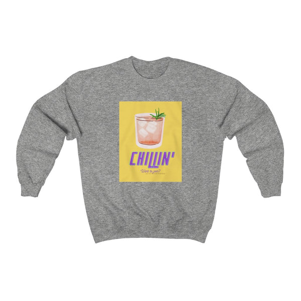 Unisex Chillin' printed Crewneck Sweatshirt