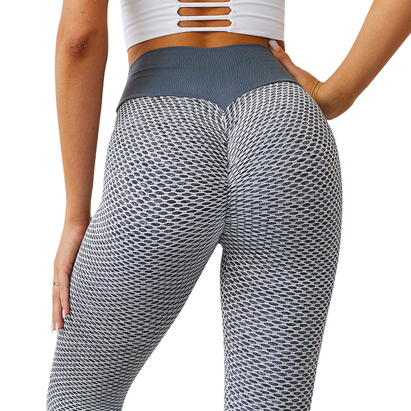 Grid Tights Yoga Pants Women Seamless High Waist Leggings Breathable Gym Fitness Push Up Clothing Girl Yoga Pant