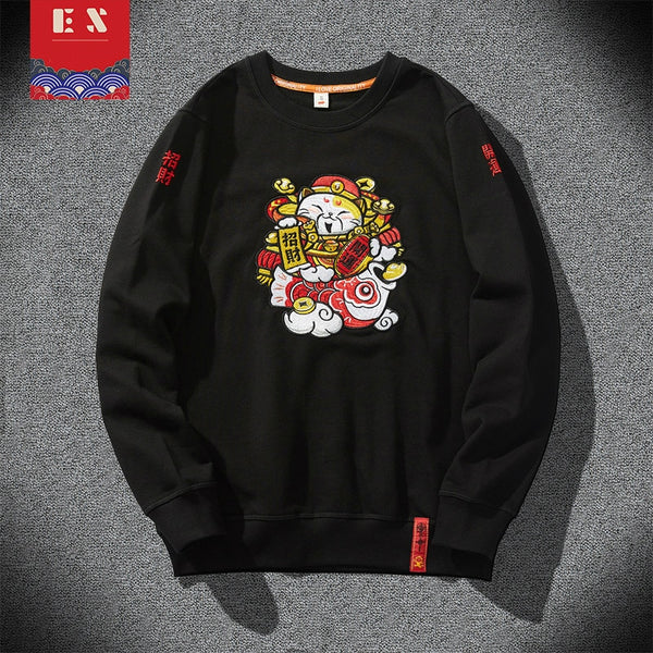 Men's Casual Embriodery Retro Sweatshirt