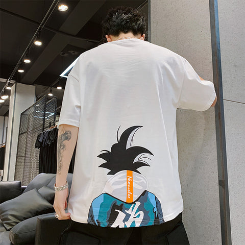Men's oversized modern goku printed short sleeve t-shirtoderndern