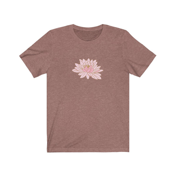 Women's lotus printed Jersey Short Sleeve Tee