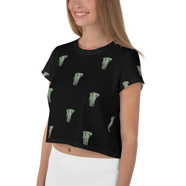 Women's All-Over Printed Crop Tee