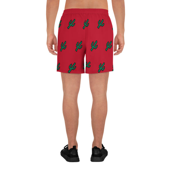 Men's cactus printed Athletic Long Shorts