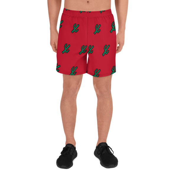 Men's cactus printed Athletic Long Shorts