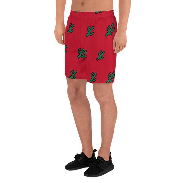 Men's cactus printed Athletic Long Shorts