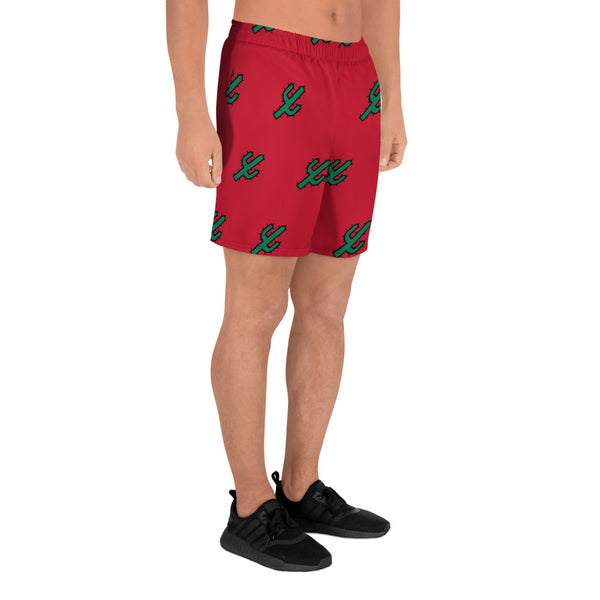 Men's cactus printed Athletic Long Shorts