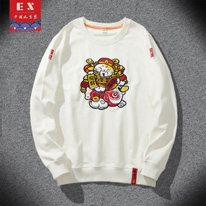 Men's Casual Embriodery Retro Sweatshirt