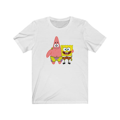 Unisex Spongebob and patric FRIENDS graphic Short Sleeve Tee