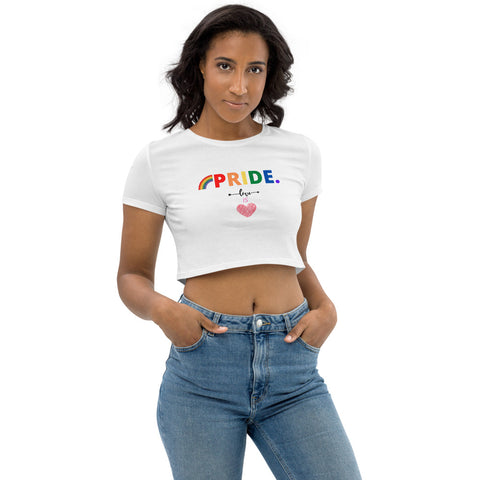 Women's PRIDE printed ORGANIC Crop Top