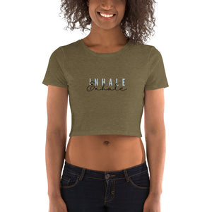 Women’s Inhale Exhale printed Crop Tee